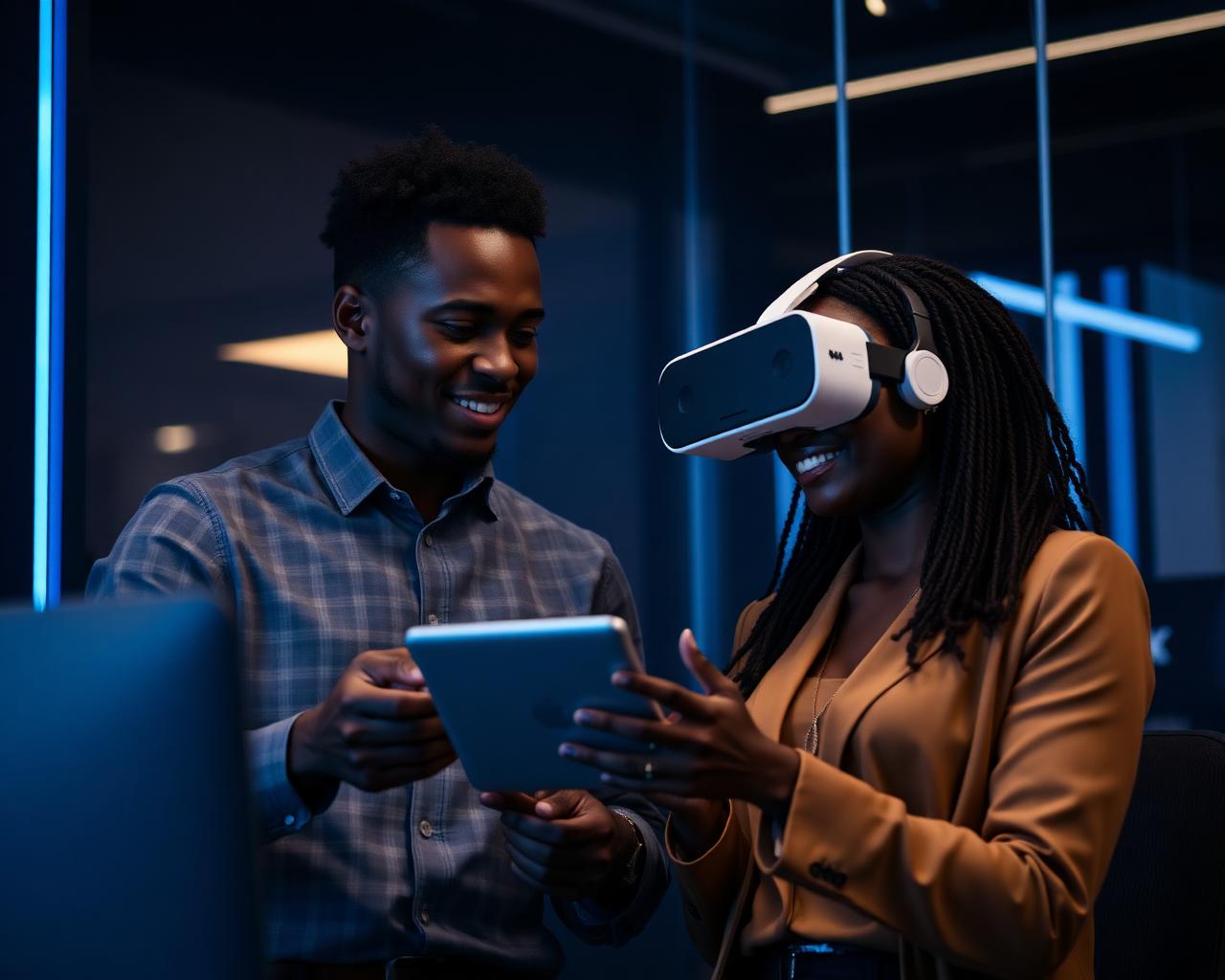 ProAim team collaborating with immersive technology