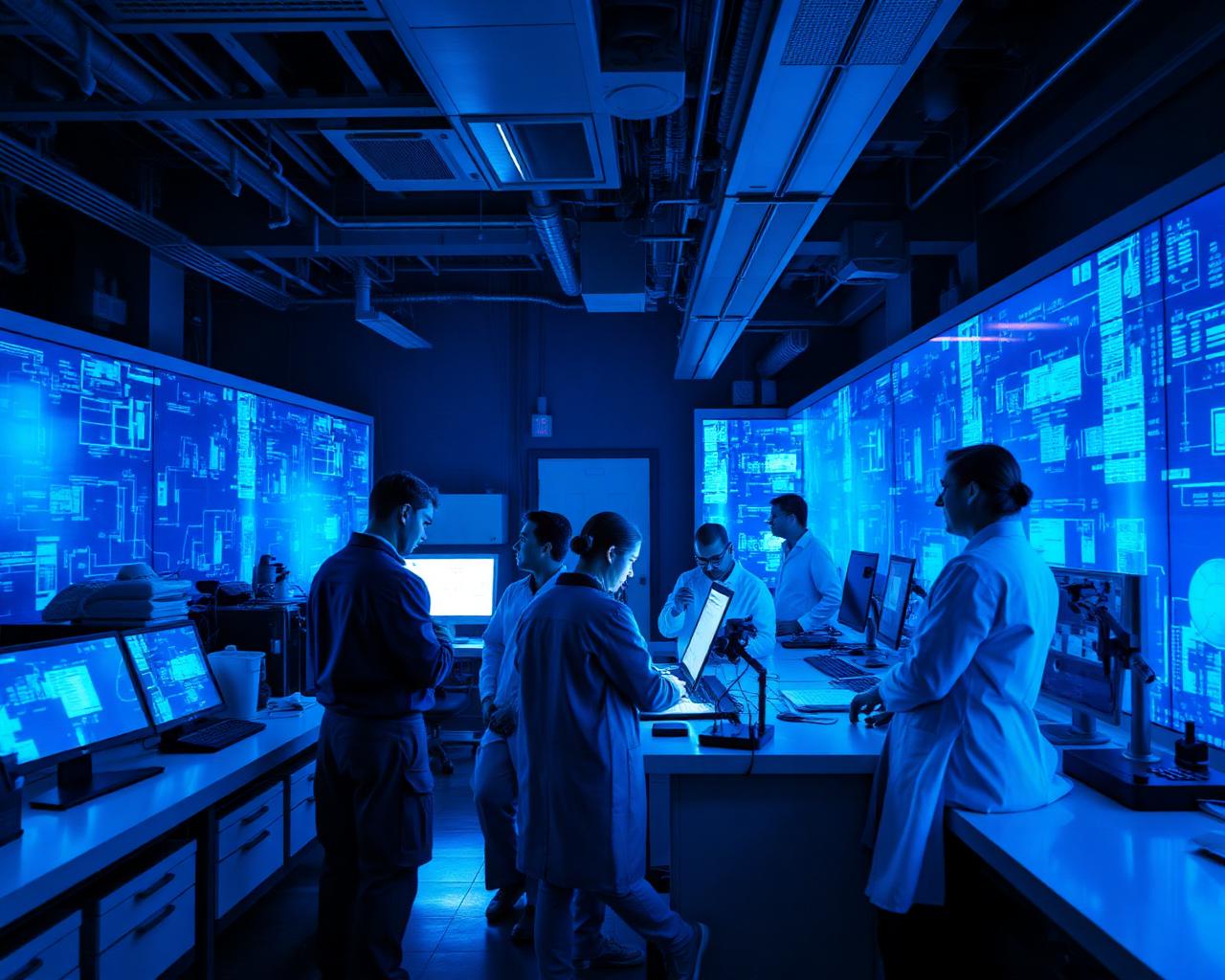ProAim professionals working in a high-tech environment